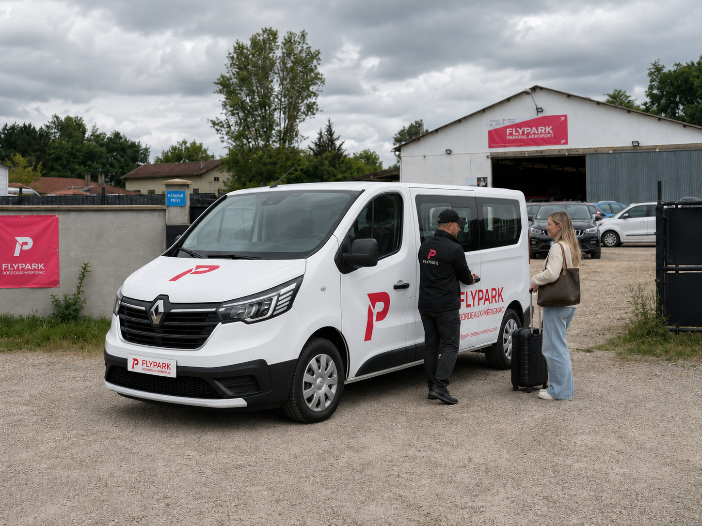 Parking FlyPark sécurisé aéroport Bordeaux-Mérignac